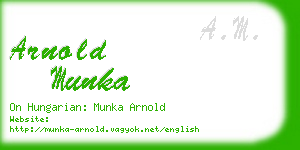 arnold munka business card